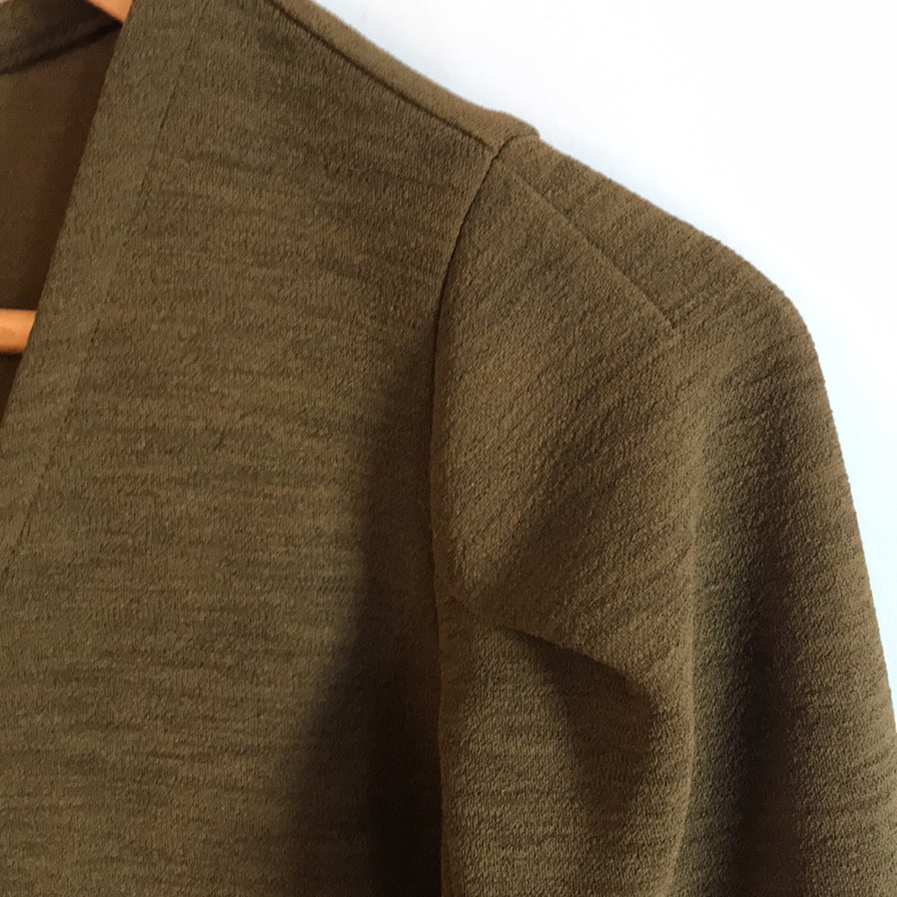 Madewell Texture & Thread Green Button Up Dress M… - image 6